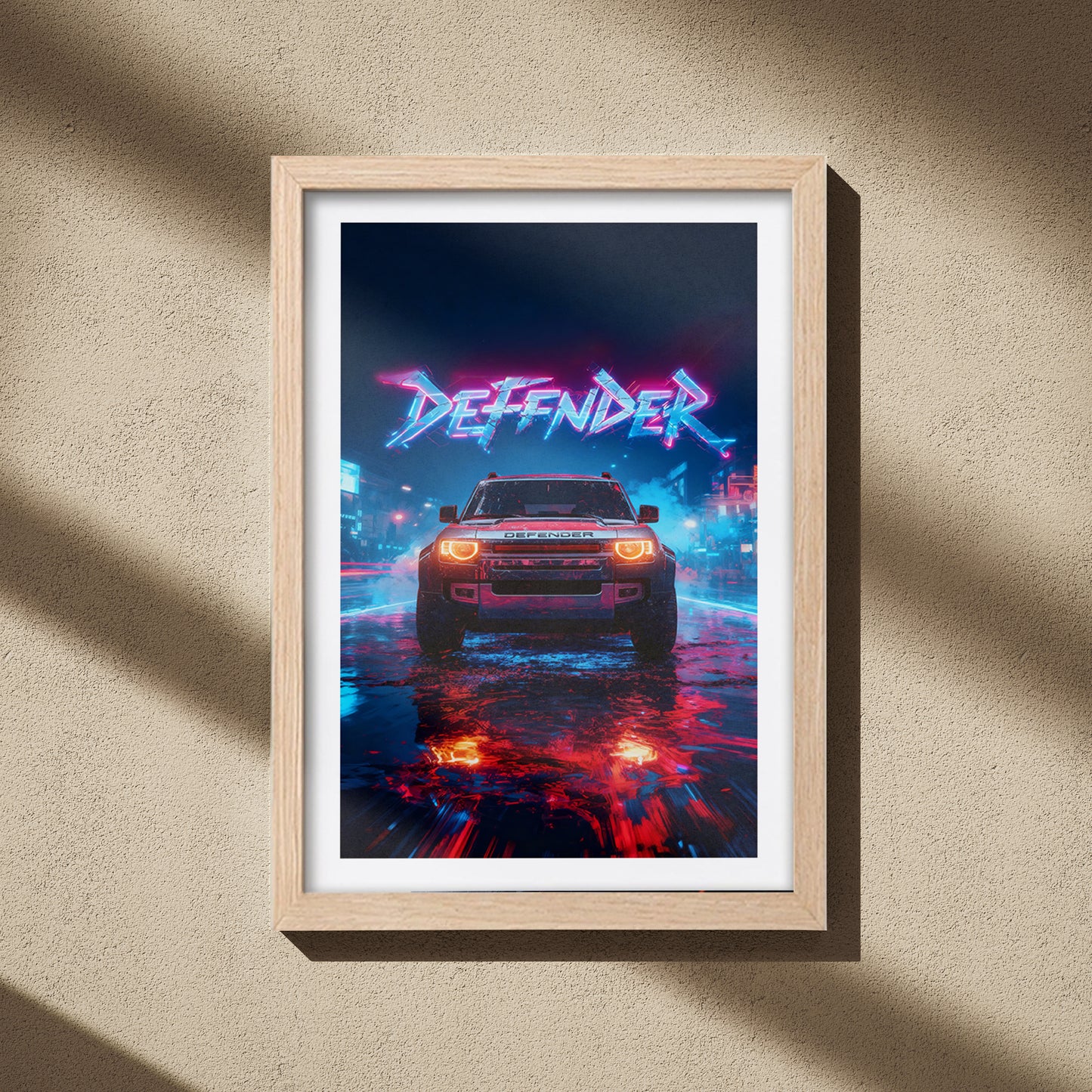 Neon Defender Wall Frame