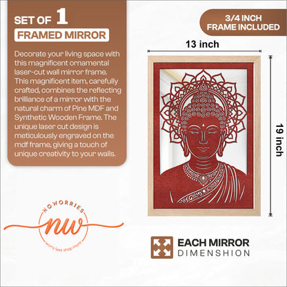 Buddha Pinewood Laser Wall Art