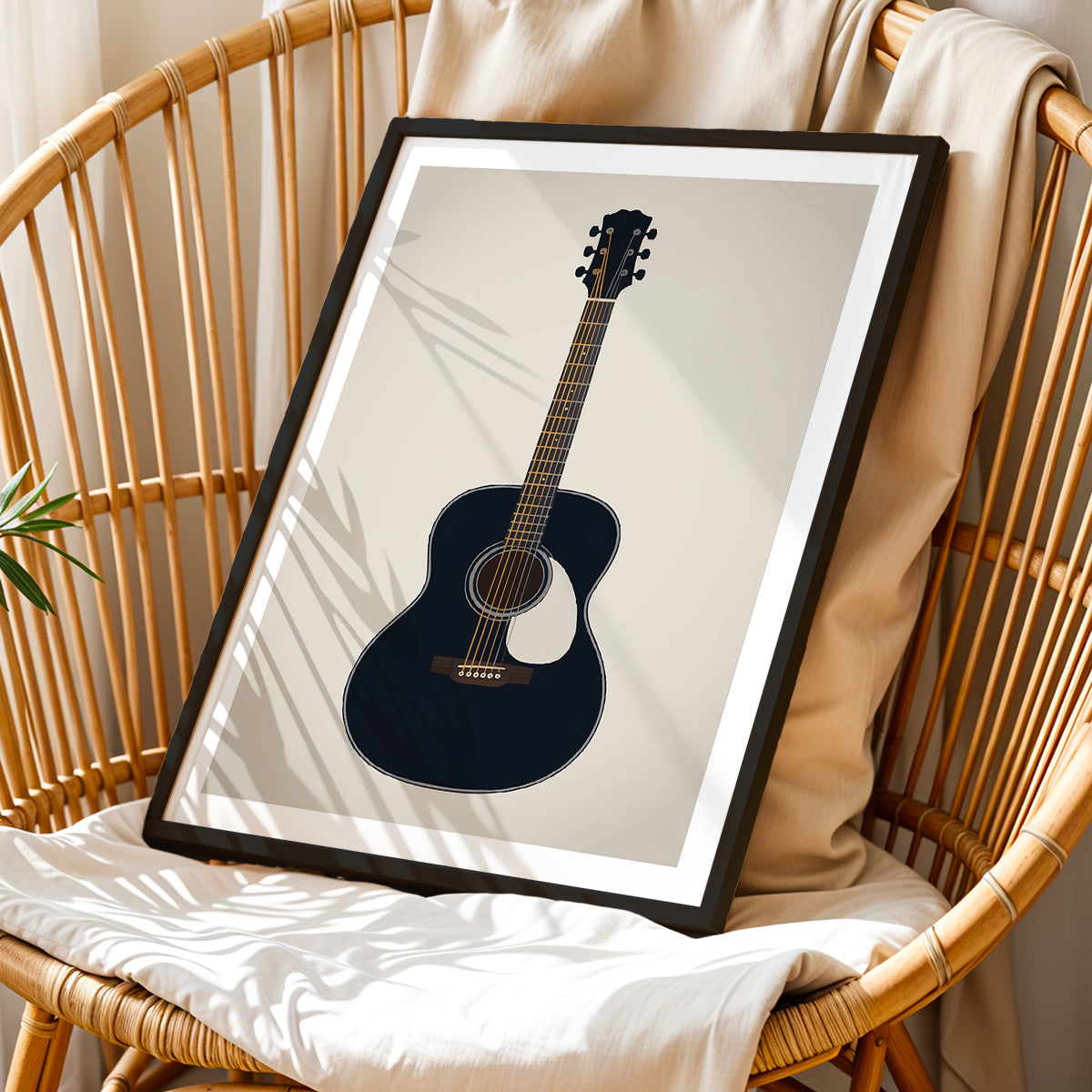 Minimalist Guitar Art Poster