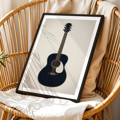 Minimalist Guitar Art Poster
