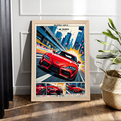 Supra MK4 Anime Wall Art