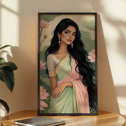 Lotus Beauty Portrait Frame
