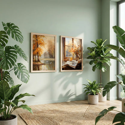 Autumn Landscape Wall Art Set of 2