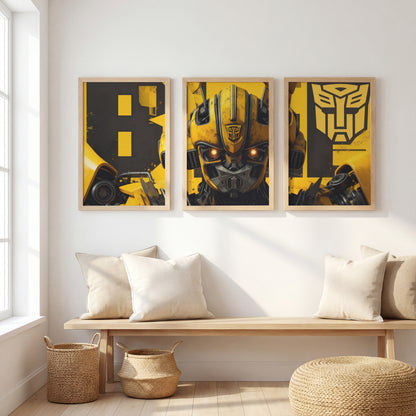 Transformers Bumblebee Wall Art Set of 3