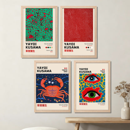 Kusama Inspired Art Print Set of 4