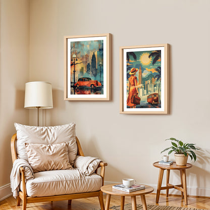 Vintage Travel Wall Art Set