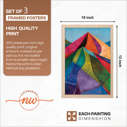 Geometric Landscape Wall Art Set of 3