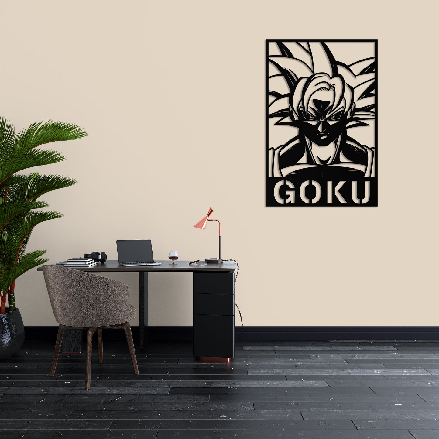 Goku Pinewood Wall Art