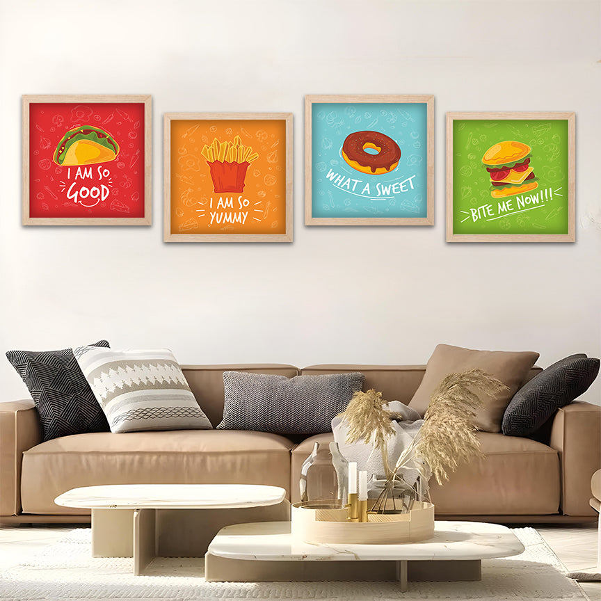 Fun Food Quote Wall Art Set