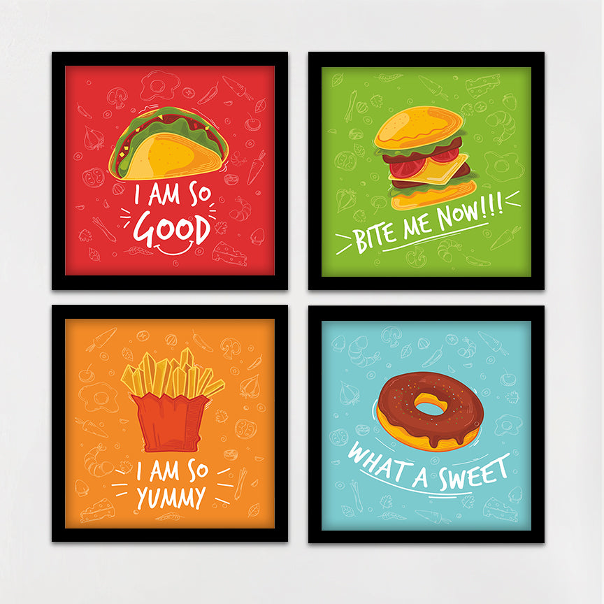 Fun Food Quote Wall Art Set
