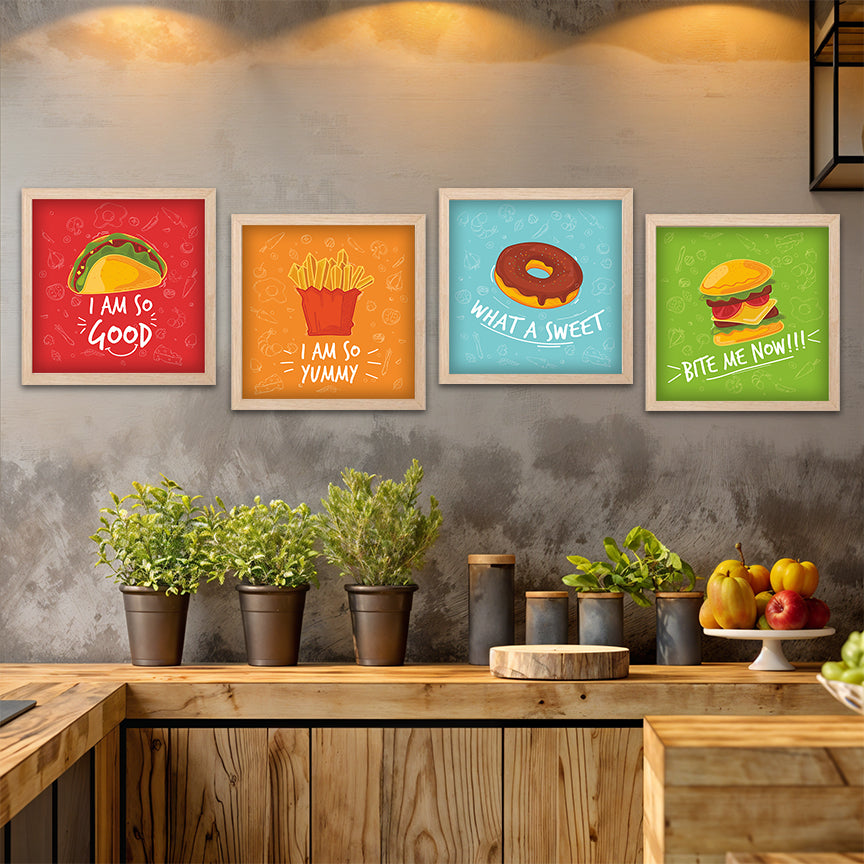 Fun Food Quote Wall Art Set