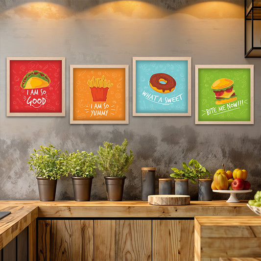 Fun Food Quote Wall Art Set