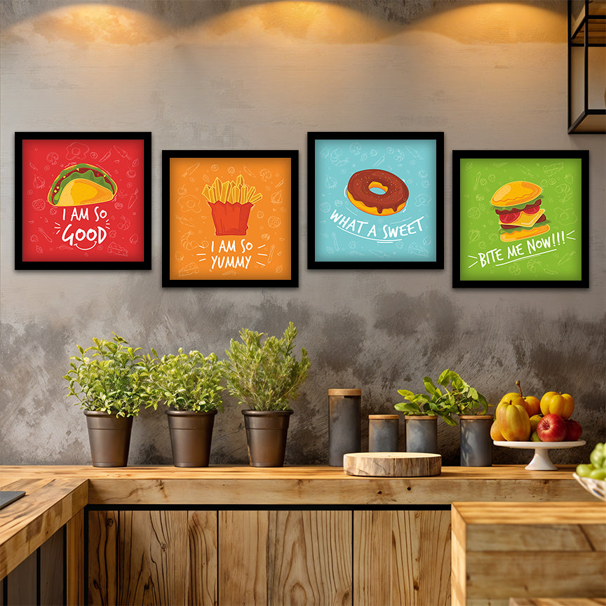 Fun Food Quote Wall Art Set