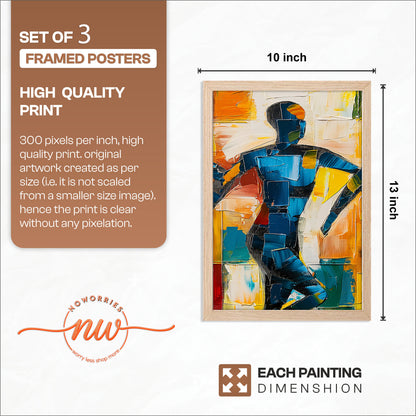 Abstract Figure Wall Art Set of 3
