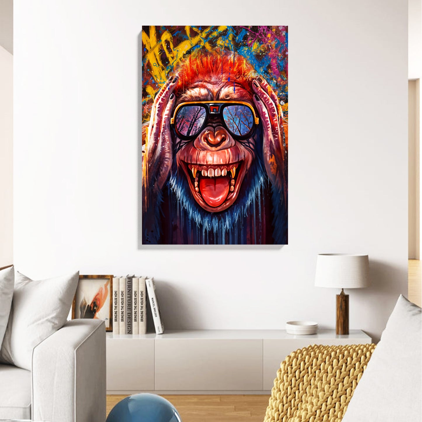 Urban Monkey Wall Canvas