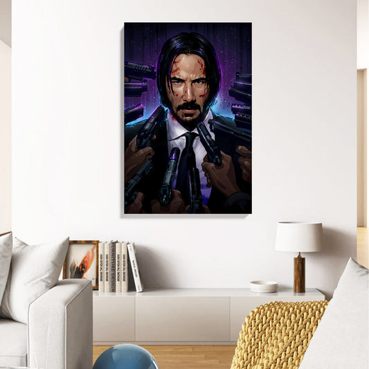 John Wick Under Fire Canvas