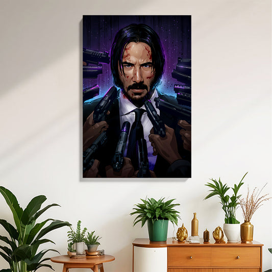 John Wick Under Fire Canvas