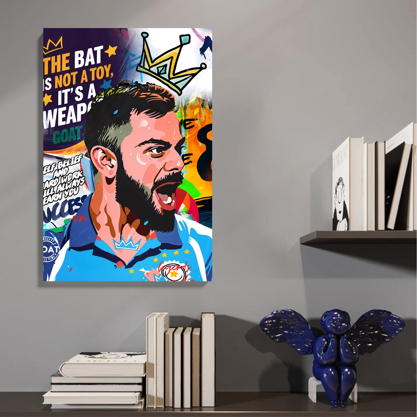 Cricket King Pop Art Canvas