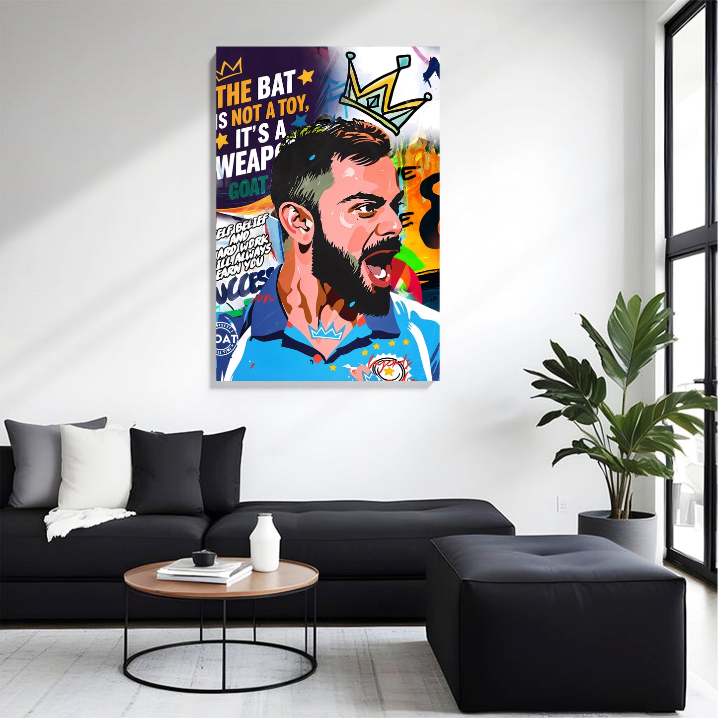 Cricket King Pop Art Canvas
