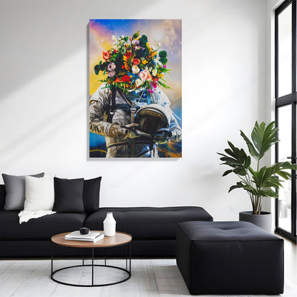 Astronaut Bloom Canvas