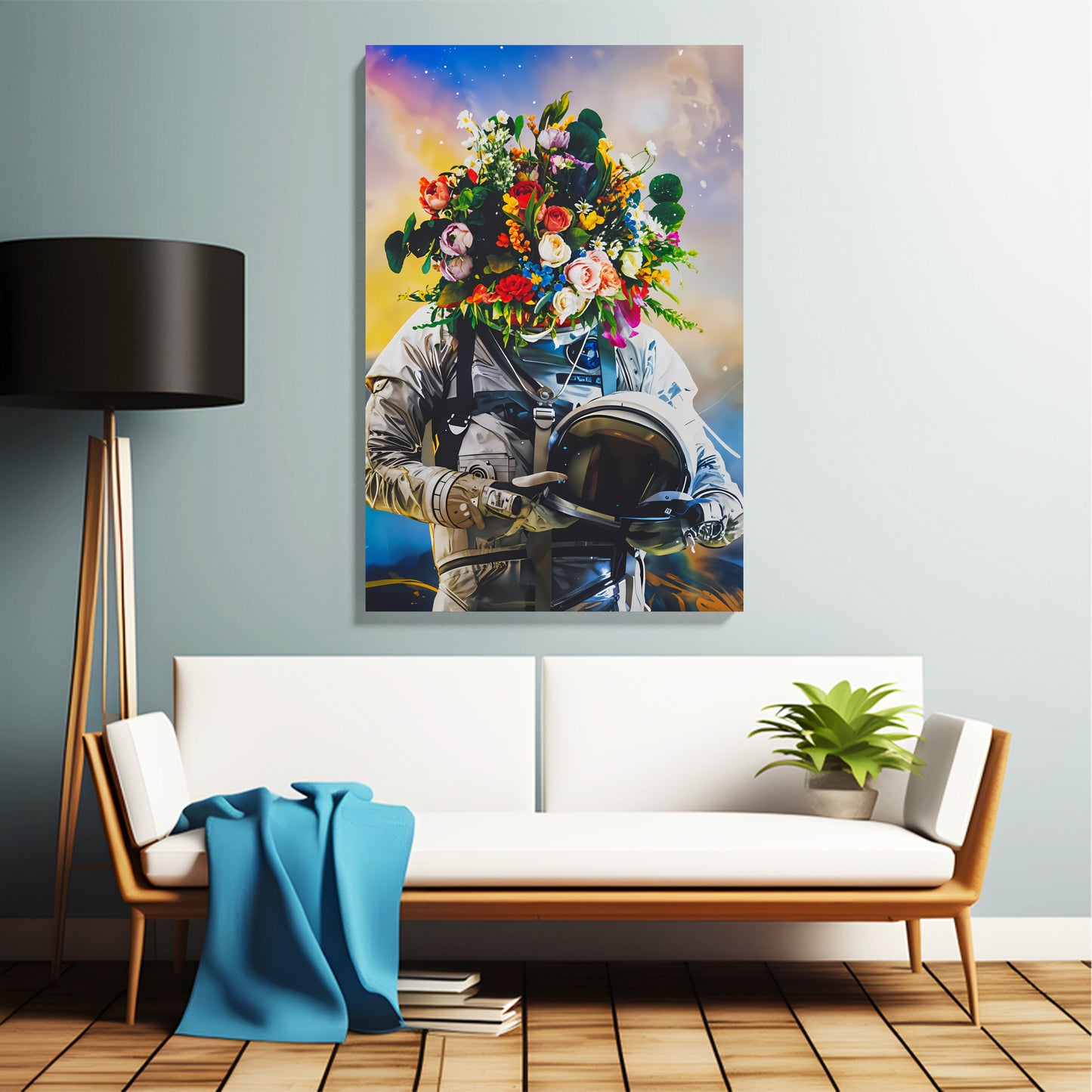 Astronaut Bloom Canvas