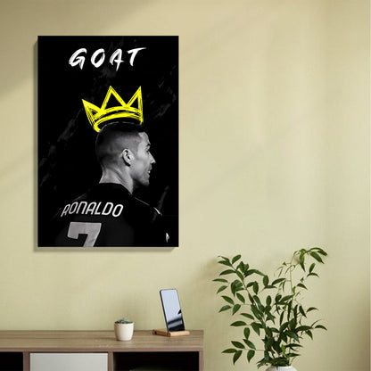 GOAT Crown Football Canvas