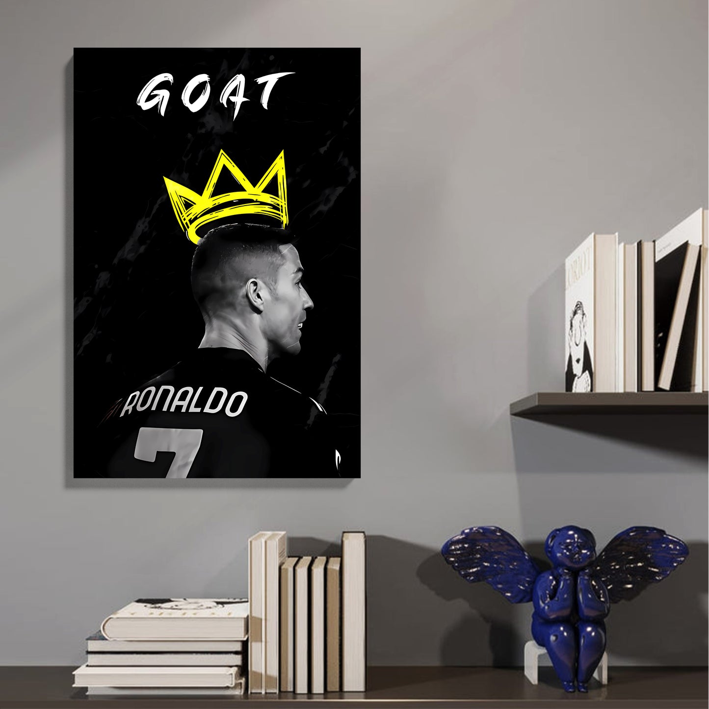 GOAT Crown Football Canvas