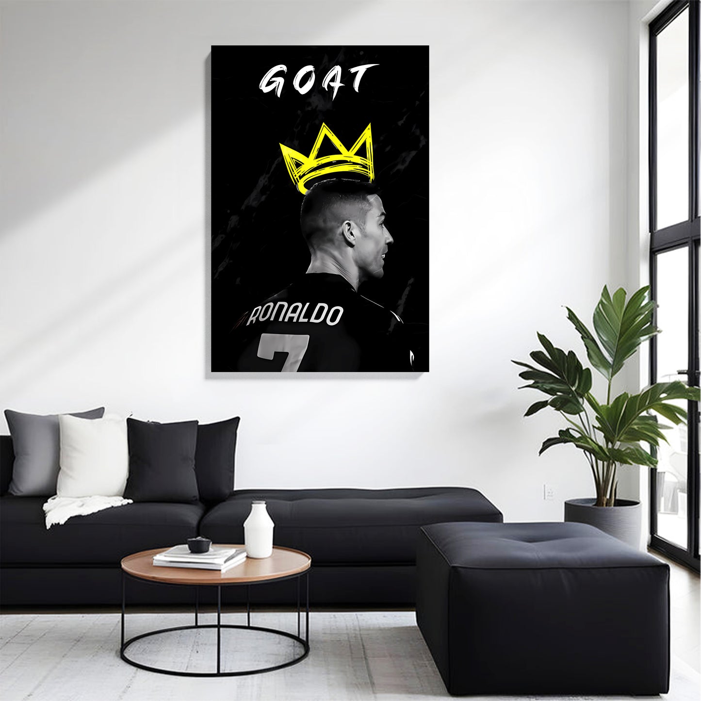 GOAT Crown Football Canvas