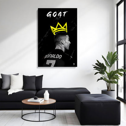 GOAT Crown Football Canvas