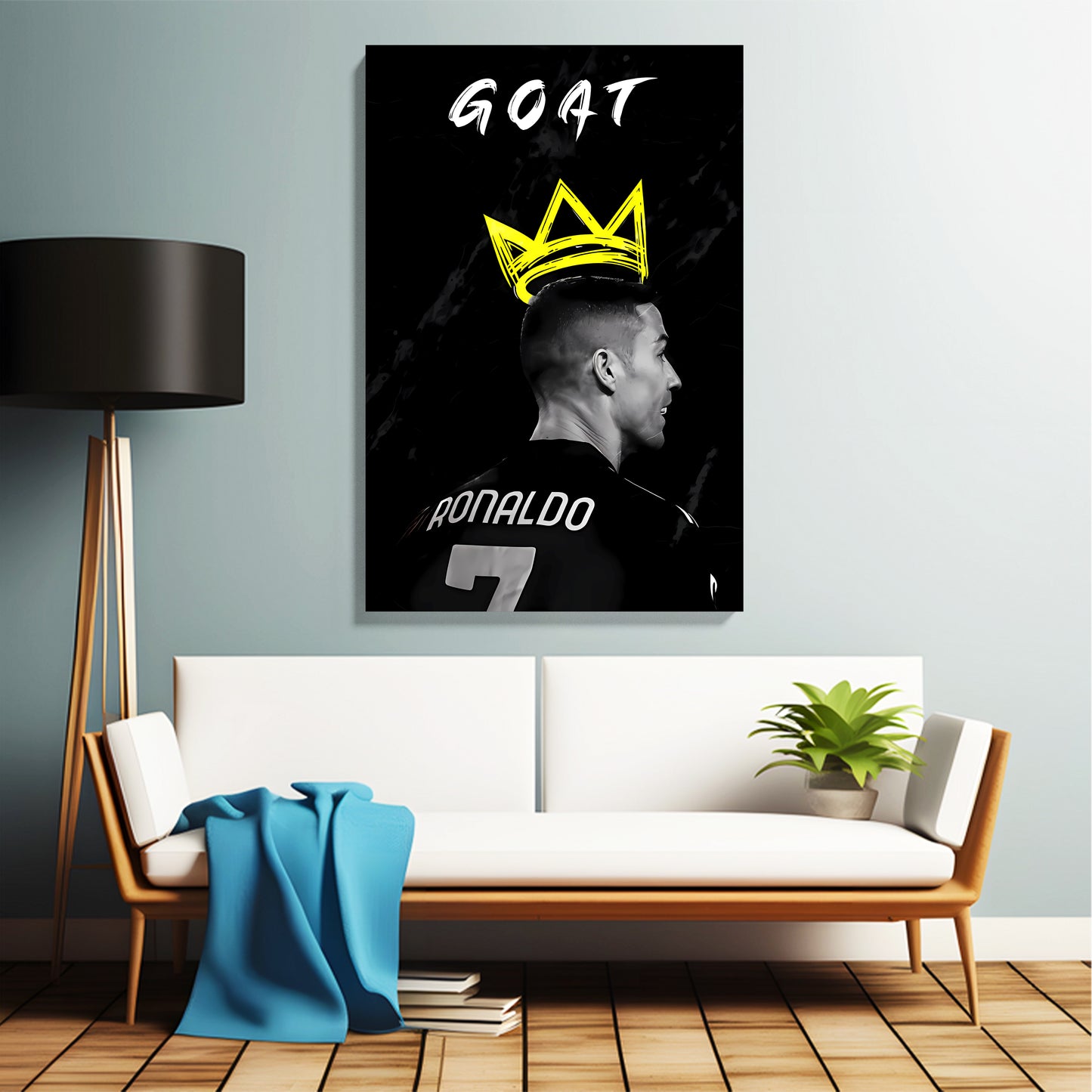 GOAT Crown Football Canvas