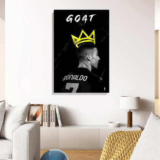 GOAT Crown Football Canvas