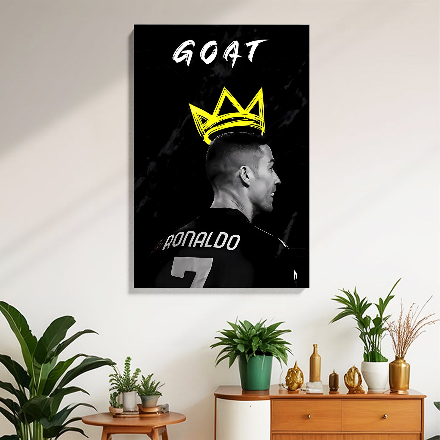 GOAT Crown Football Canvas