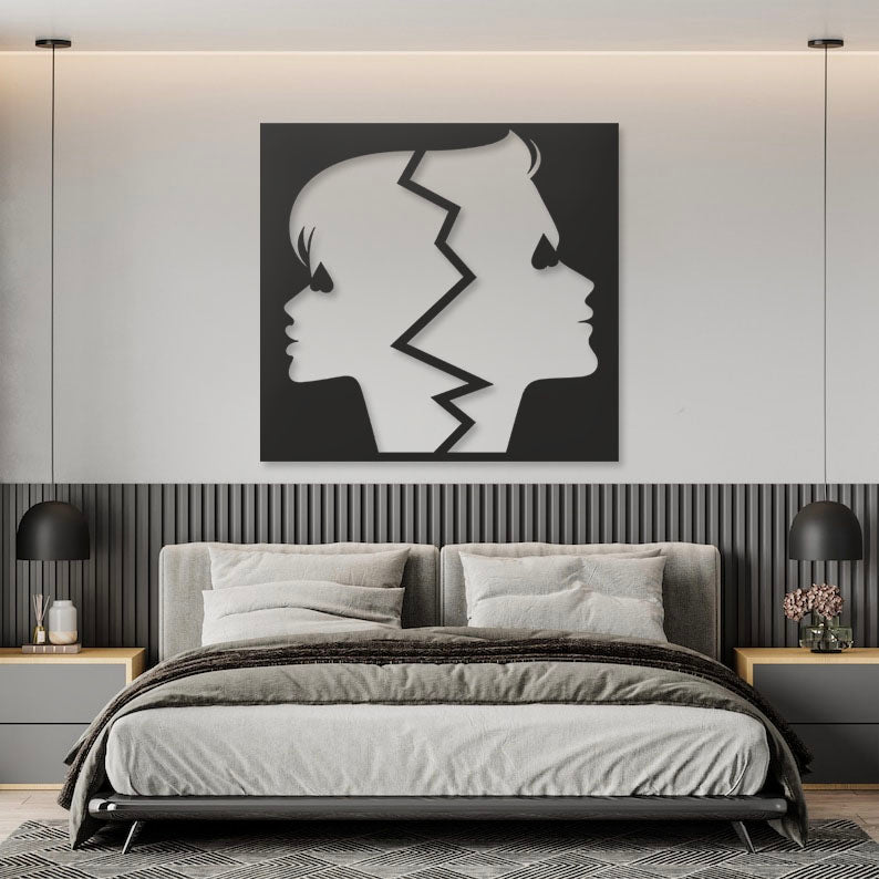 Broken Love Pinewood Wall Art
