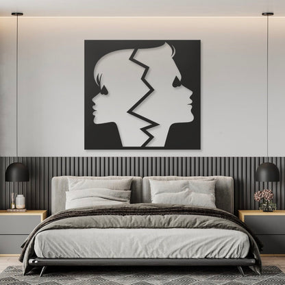 Broken Love Pinewood Wall Art