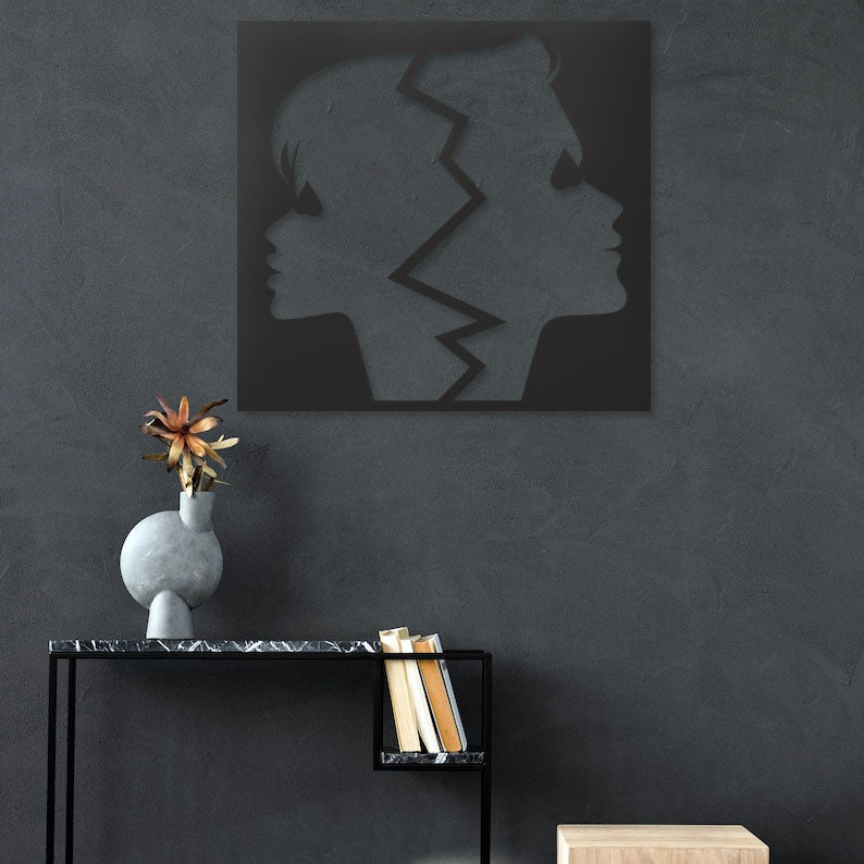 Broken Love Pinewood Wall Art
