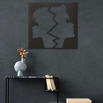 Broken Love Pinewood Wall Art