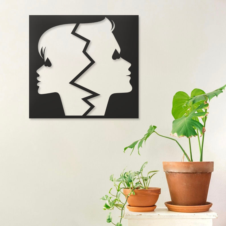 Broken Love Pinewood Wall Art