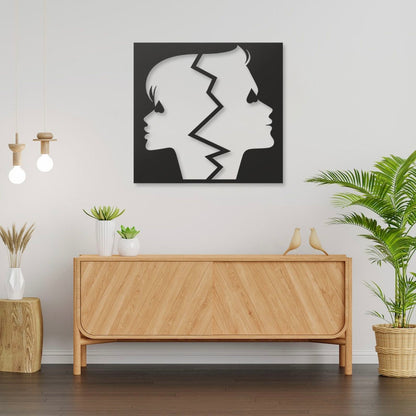 Broken Love Pinewood Wall Art