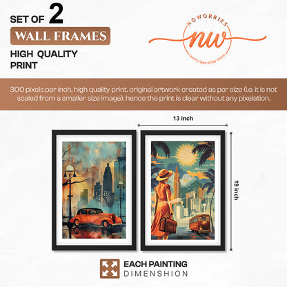Vintage Travel Wall Art Set