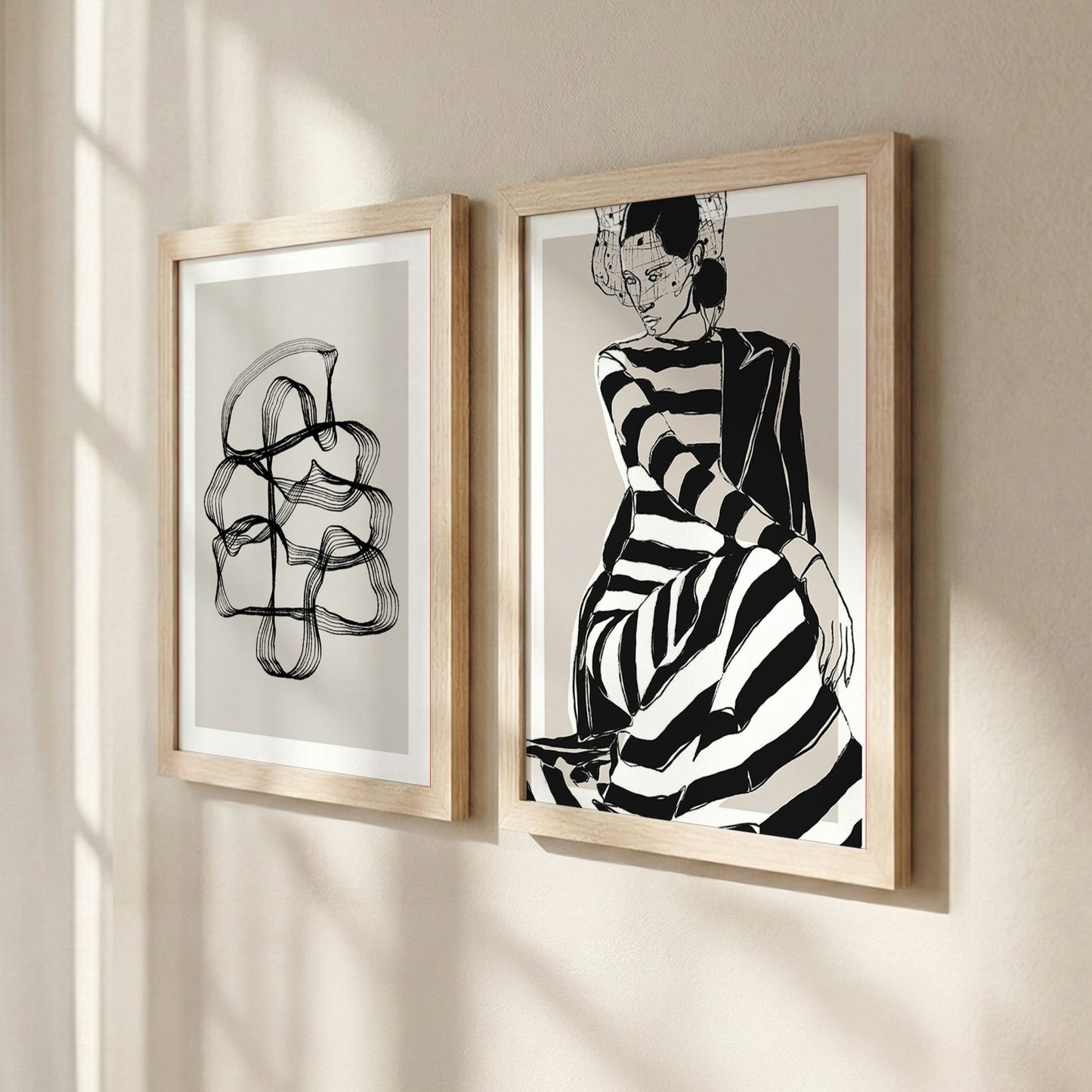 Monochrome Elegance Wall Art Set