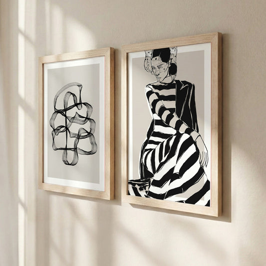 Monochrome Elegance Wall Art Set