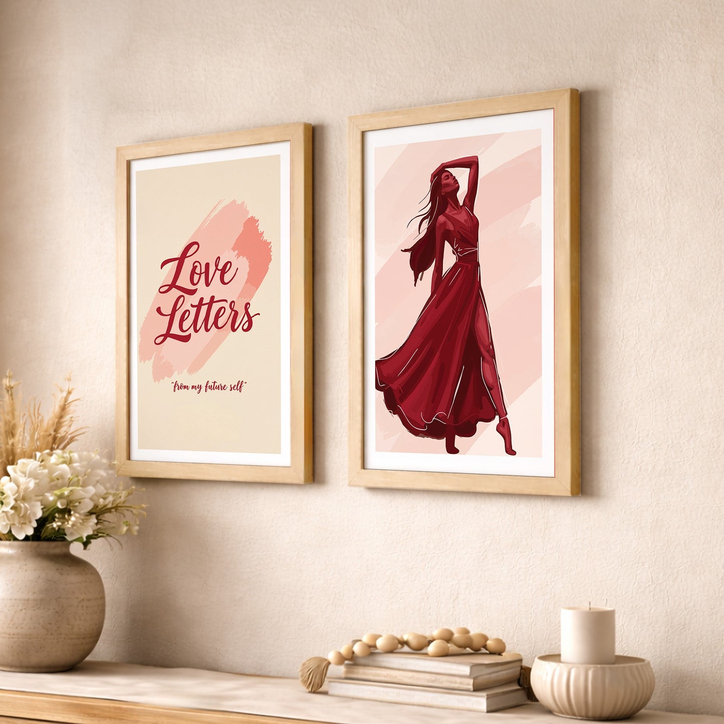 Love Letters Boho Wall Art Set
