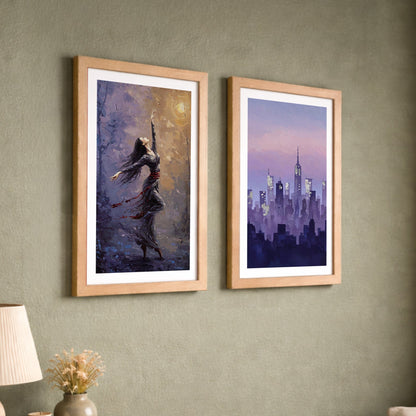 Dancer & Skyline Framed Set