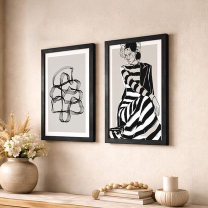 Monochrome Elegance Wall Art Set