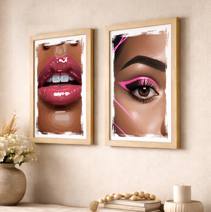 Glam Beauty Wall Art Set