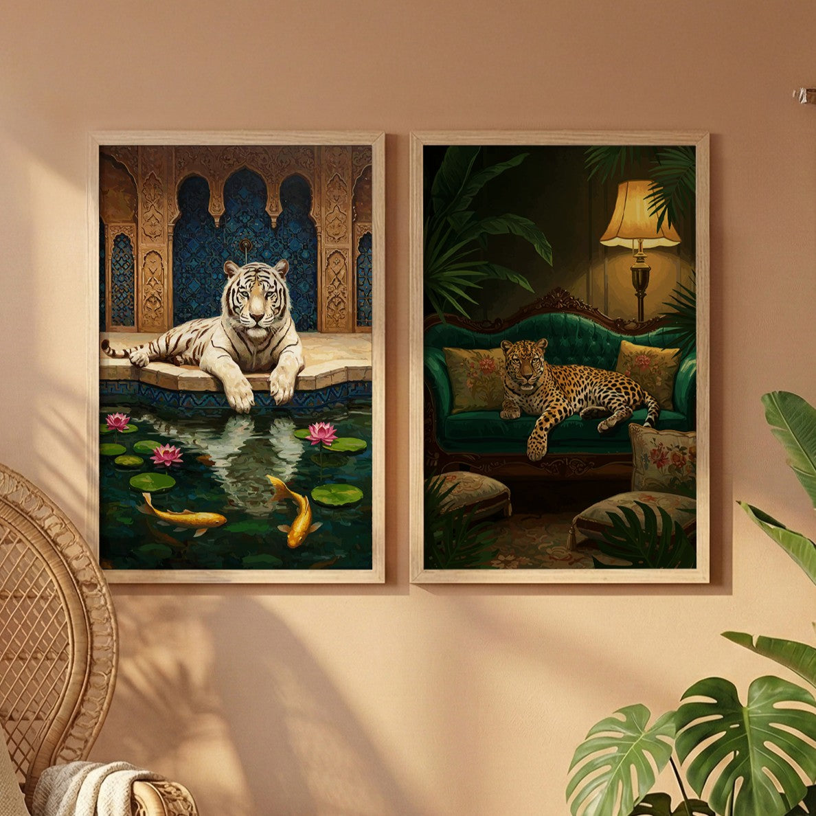 Majestic Jungle Cats Wall Art Set
