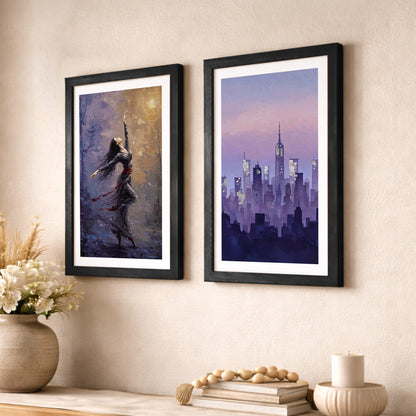 Dancer & Skyline Framed Set