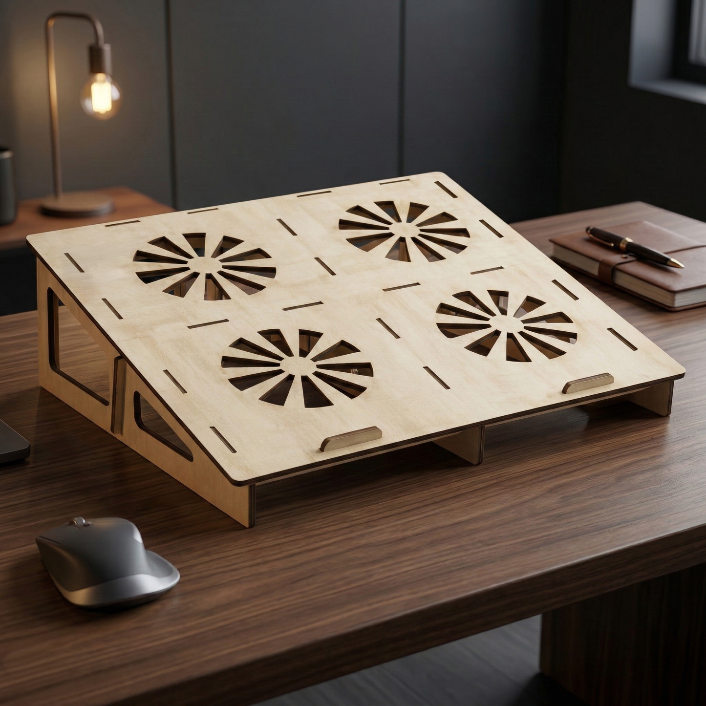 Wooden Cooling Laptop Stand