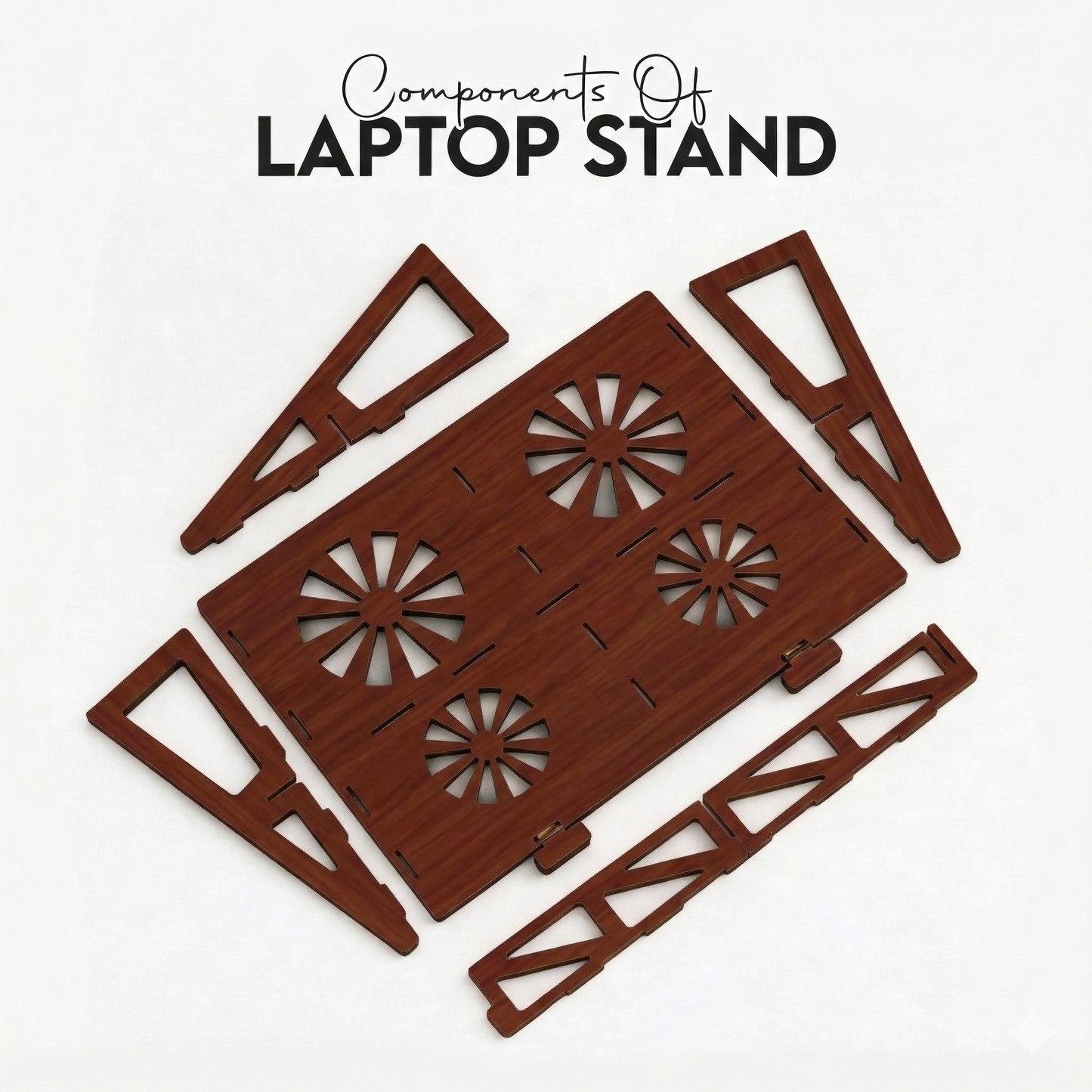 Portable Wooden Laptop Stand