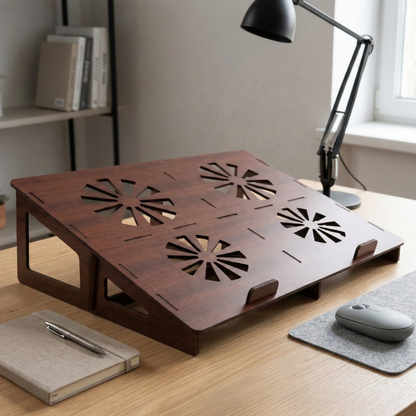 Portable Wooden Laptop Stand